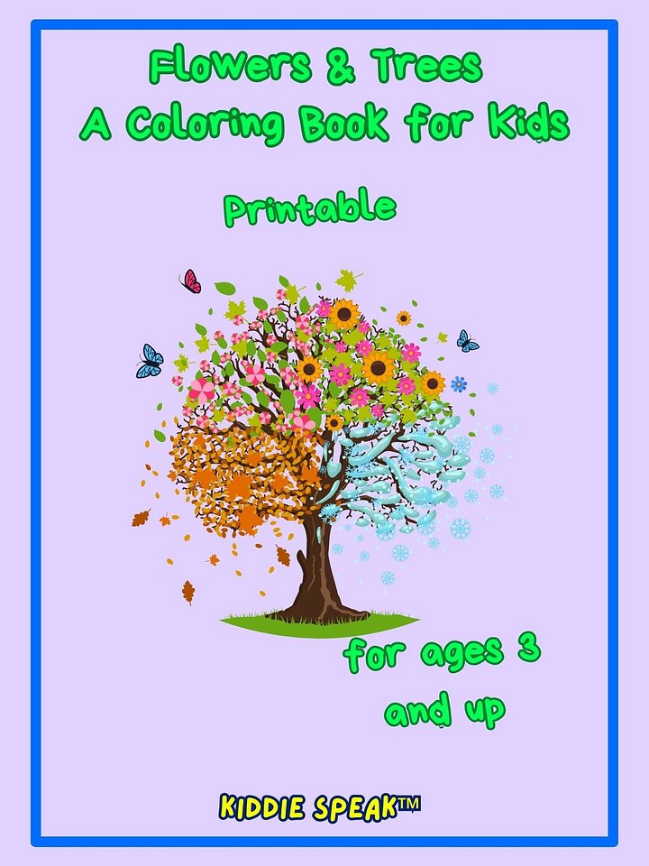 Flowers & Trees Coloring Pages product image (1)