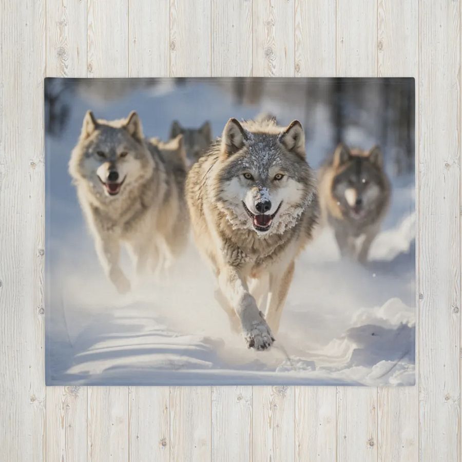 Wolf Pack in Snow: Majestic Winter Scene product image (16)