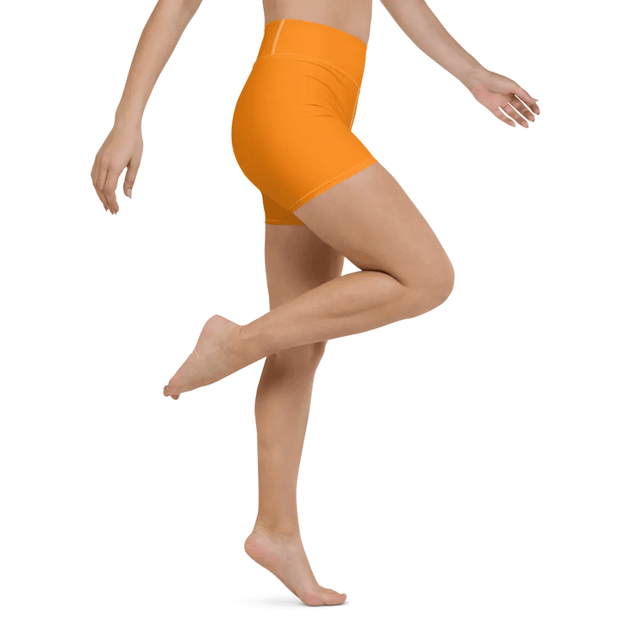 Plain Color Orange Yoga Shorts product image (5)