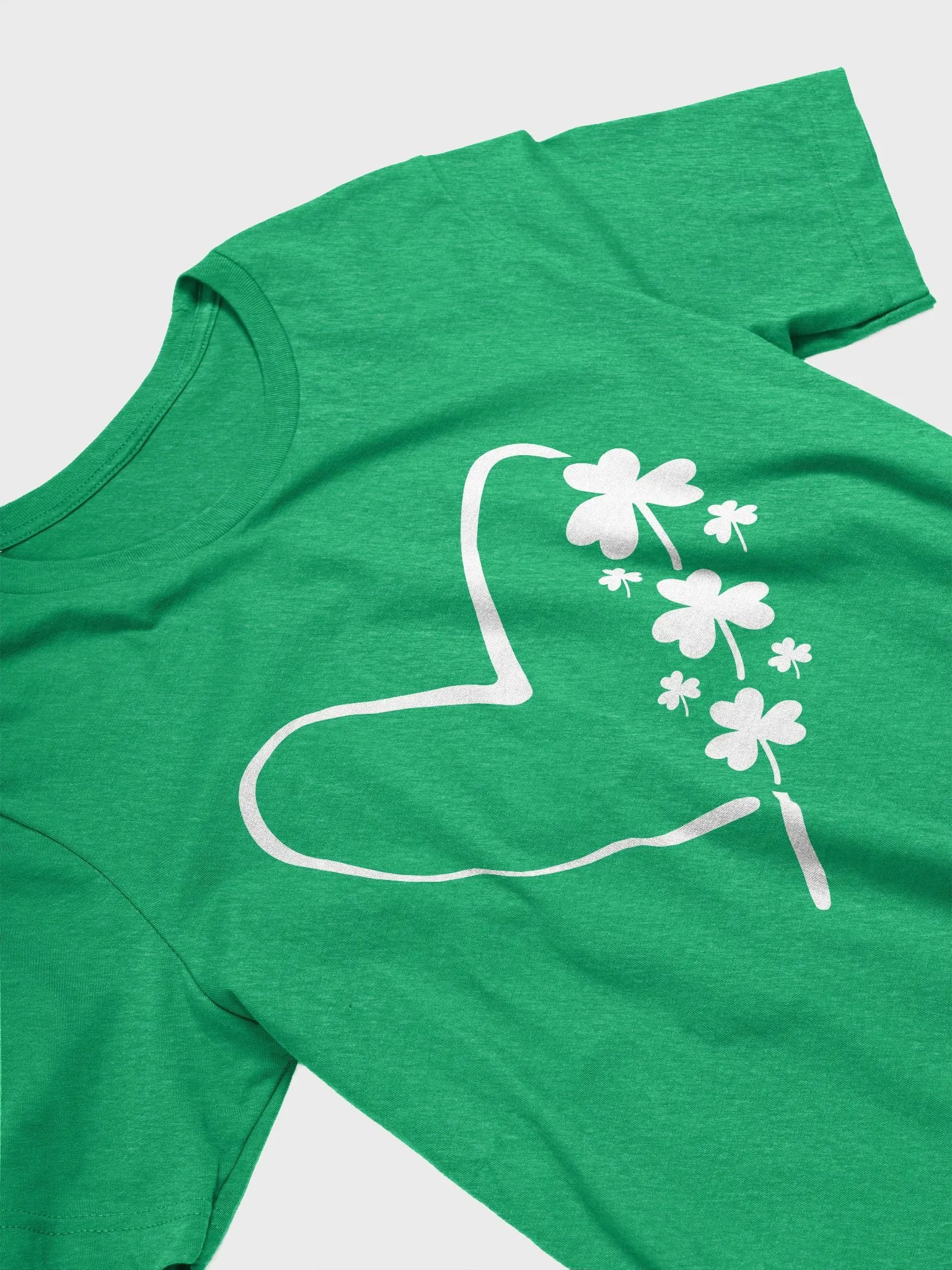 White St. Patrick's Day Heart Unisex T-Shirt product image (11)