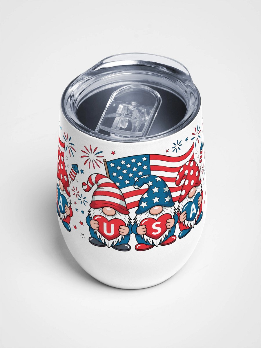 Patriotic Gnome Wine Tumbler product image (4)