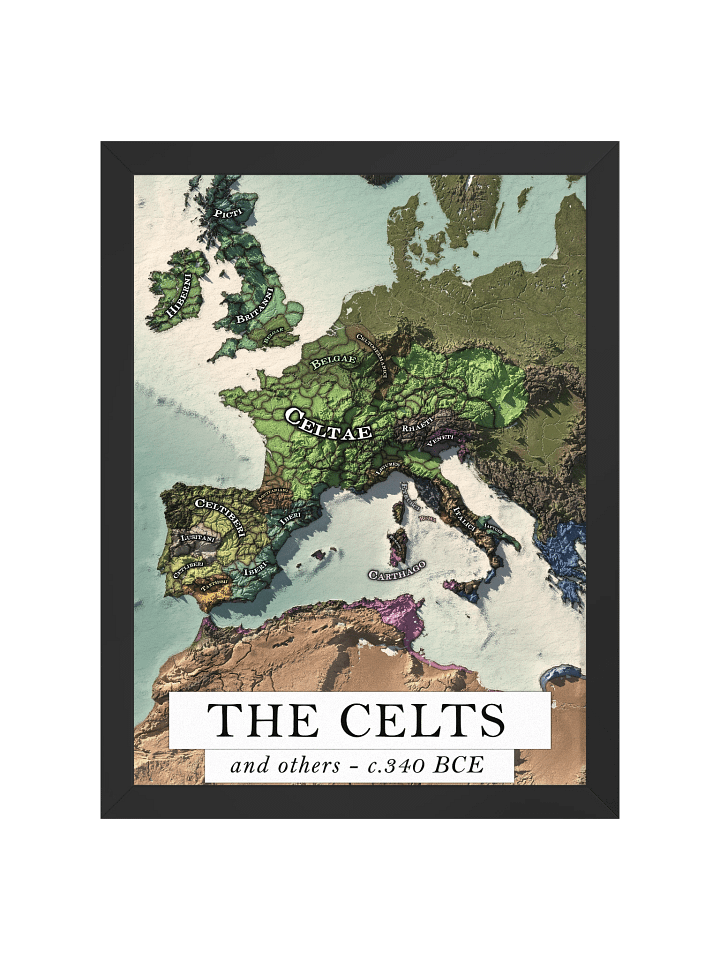 The Celts - 350 BCE - Framed Map product image (2)