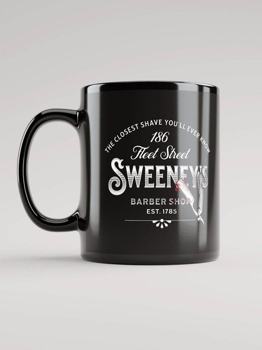 Sweeney Todd Barber Shop Mug – Black Glossy Horror Musical Coffee Cup product image (12)