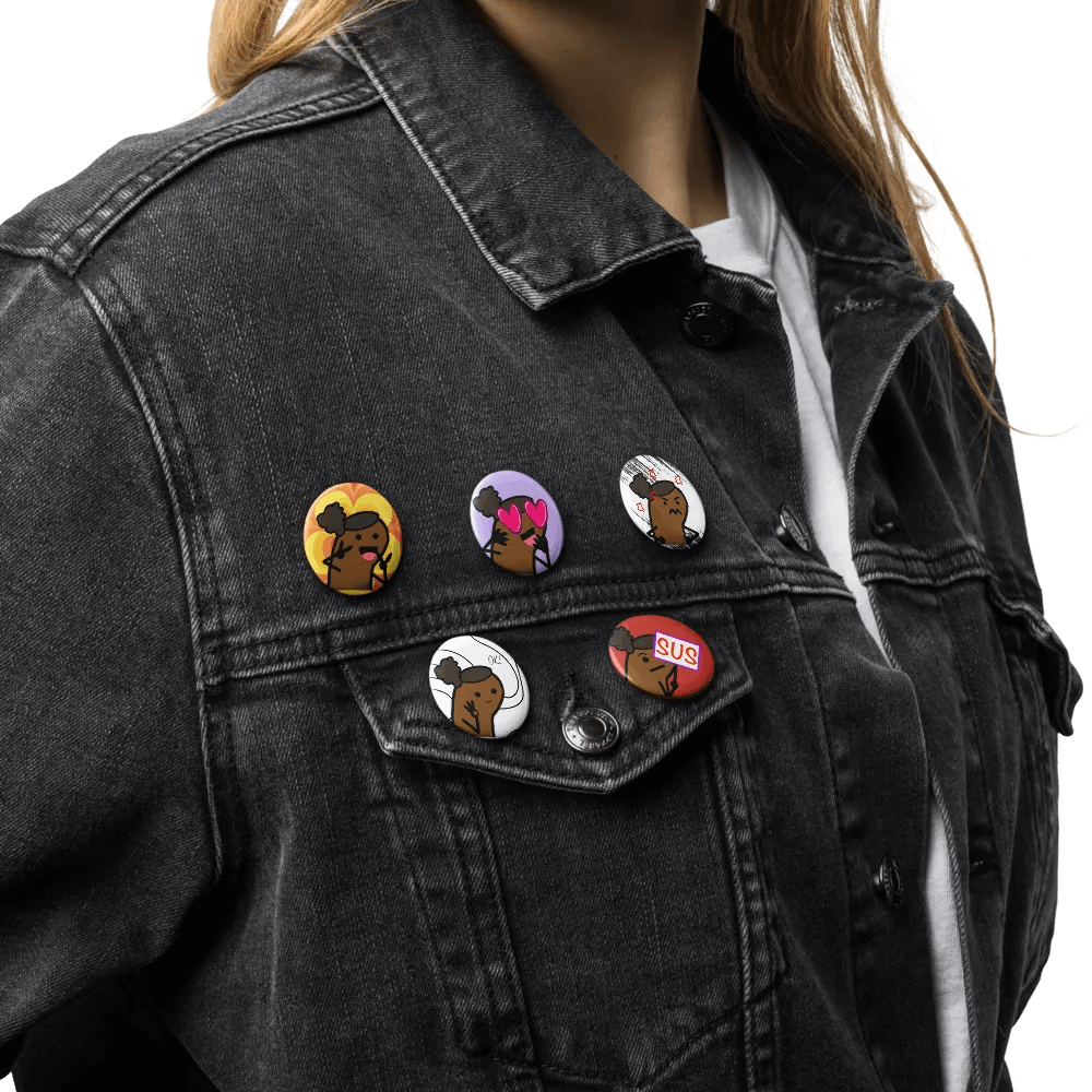 Lovely Mawnster Emote Pin Button Set product image (6)
