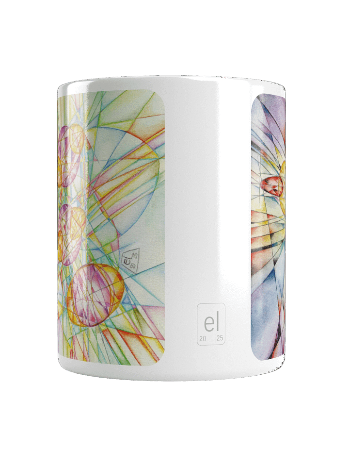 Poinsot's Paper Spaceship 3+4 - Gyroscope Physics Geometric Drawings Mug product image (2)