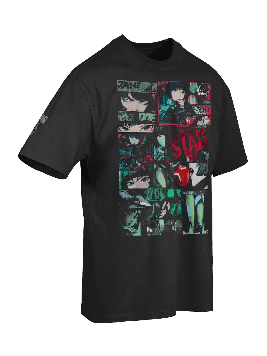 Premium Heavyweight Jane Doe "STAB!" Design T-Shirt with Shoulder Print Zenless Zone Zero product image (7)