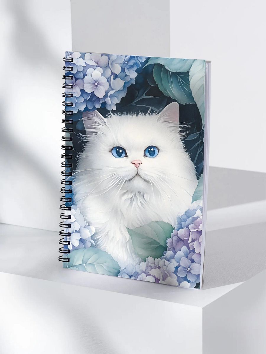 Hydrangea Kitty Dreams Spiral Notebook product image (4)