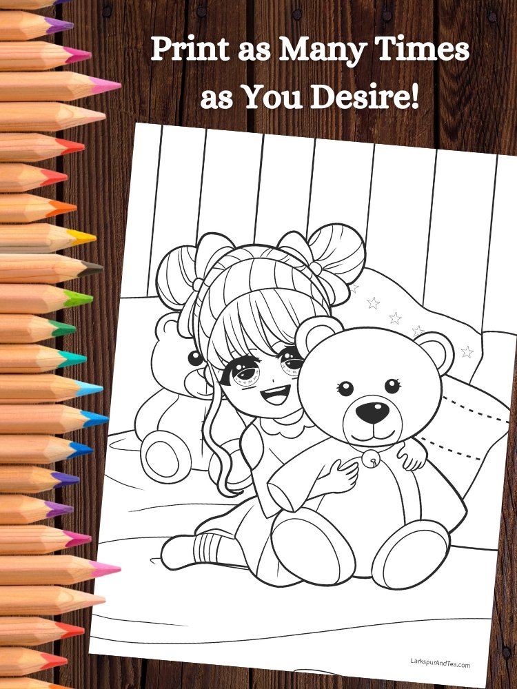 Chibi Girls Christmas Coloring Pages for Kids product image (5)
