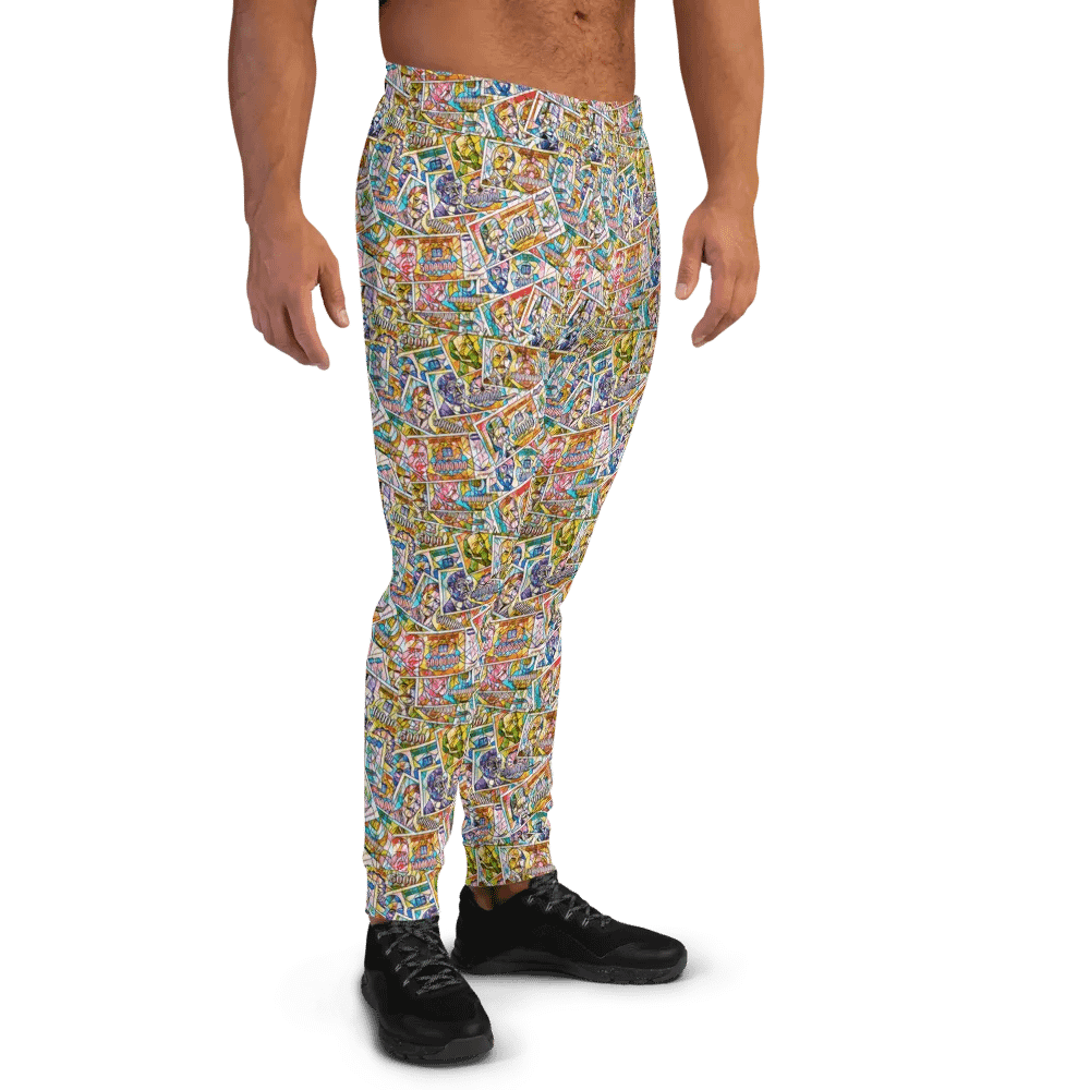 Jugoslovenski inflatorni dinar 1993 (Kolaž/mozaik) All-Over Print Recycled Men's Joggers product image (4)