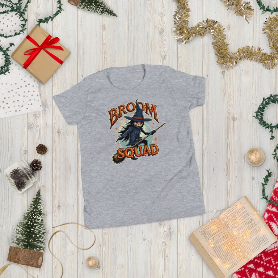 Witchy Broom Squad Youth Tee product image (5)