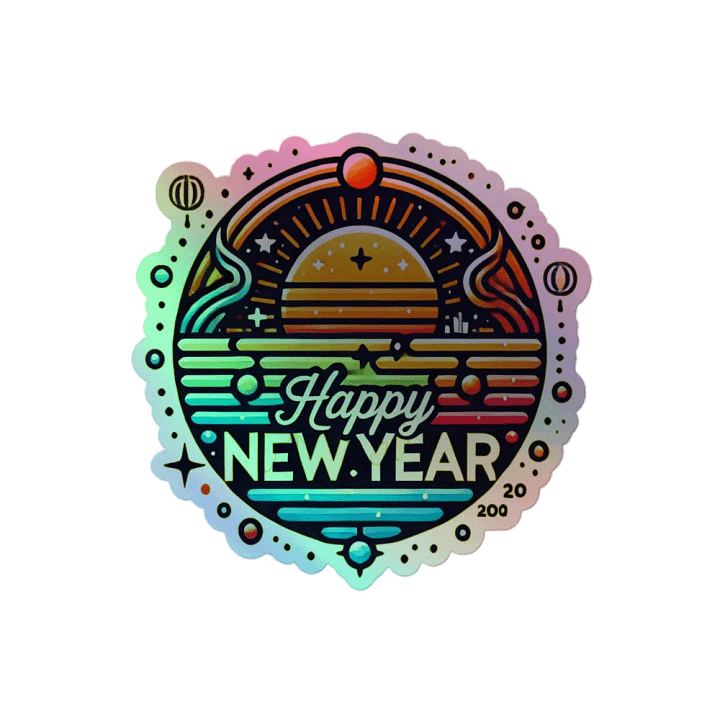 Cosmic New Year Holographic Sticker Set product image (2)