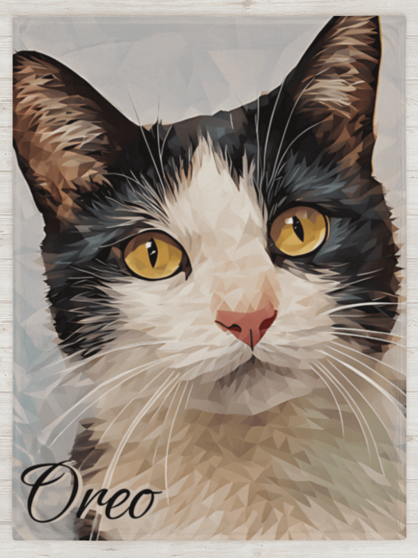 YOUR CAT! / THROW BLANKET WITH PERSONALIZED NAME product image (1)