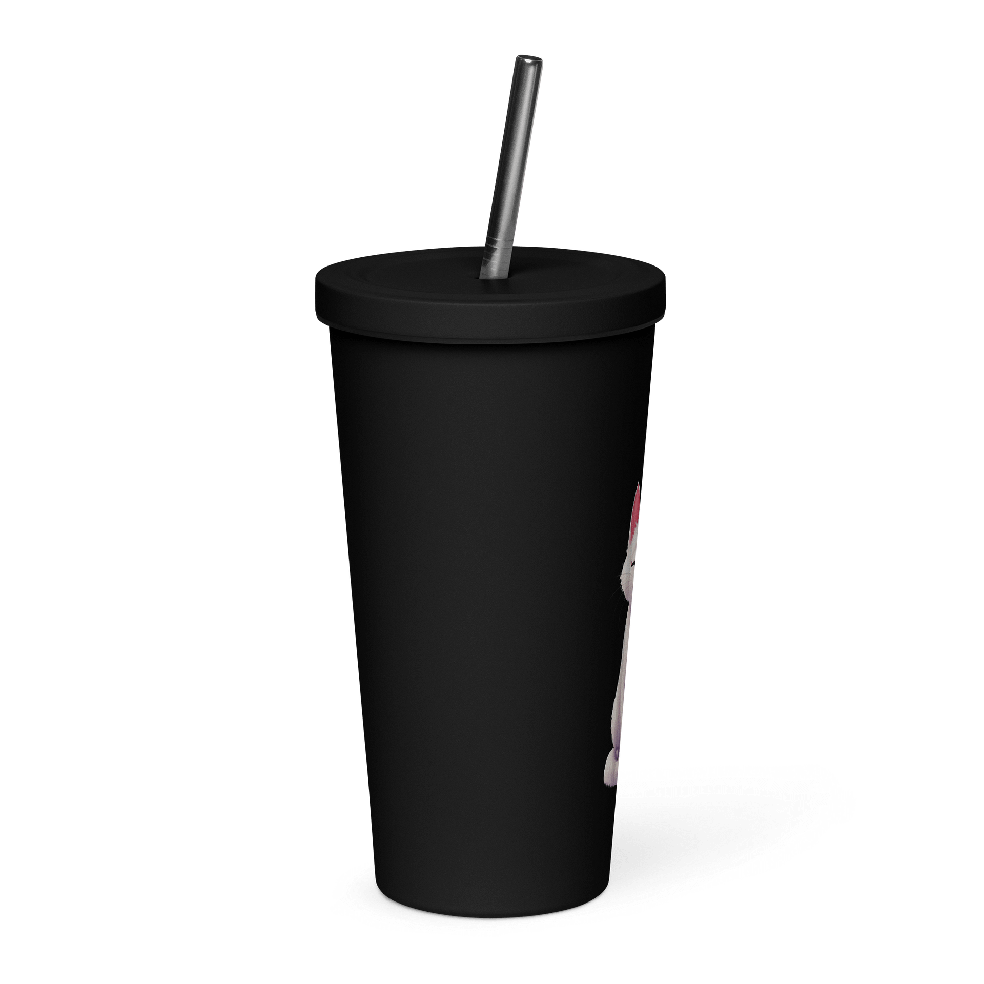 Claudia Insulated Tumbler with a Straw - Dark product image (4)