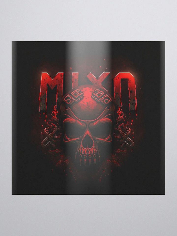Mixo Dark Red Skull Sticker product image (1)