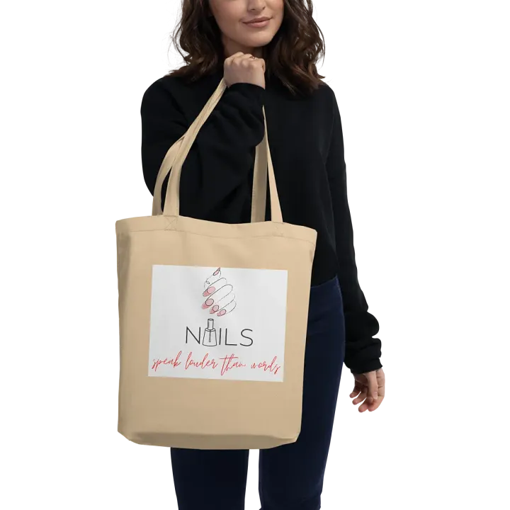 Nail Speak Louder Tote: Eco-Friendly Fashion Statement product image (2)