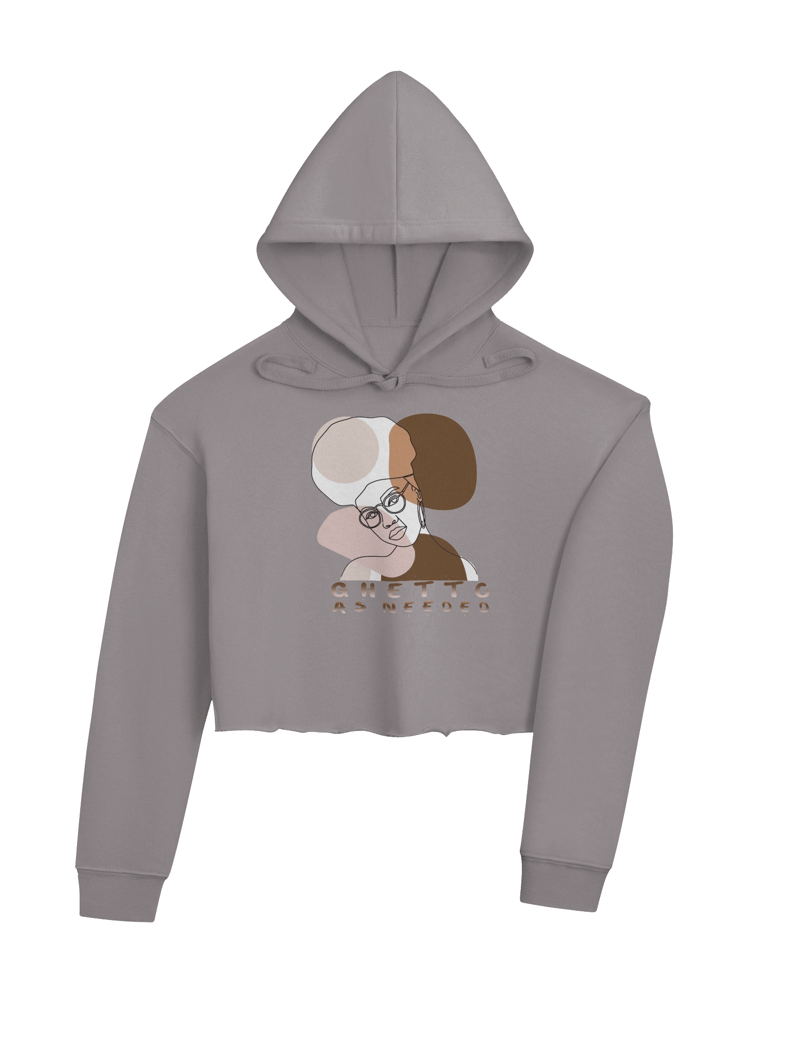 "Ghetto as Needed" Cropped Hoodie – Stylish Streetwear for Confident Women product image (3)
