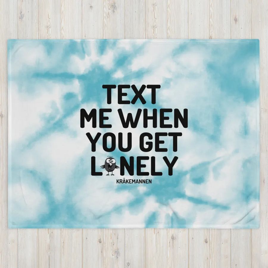 Throw Blanket 🩵 Text me when you get lonely (153 × 203 cm) product image (4)