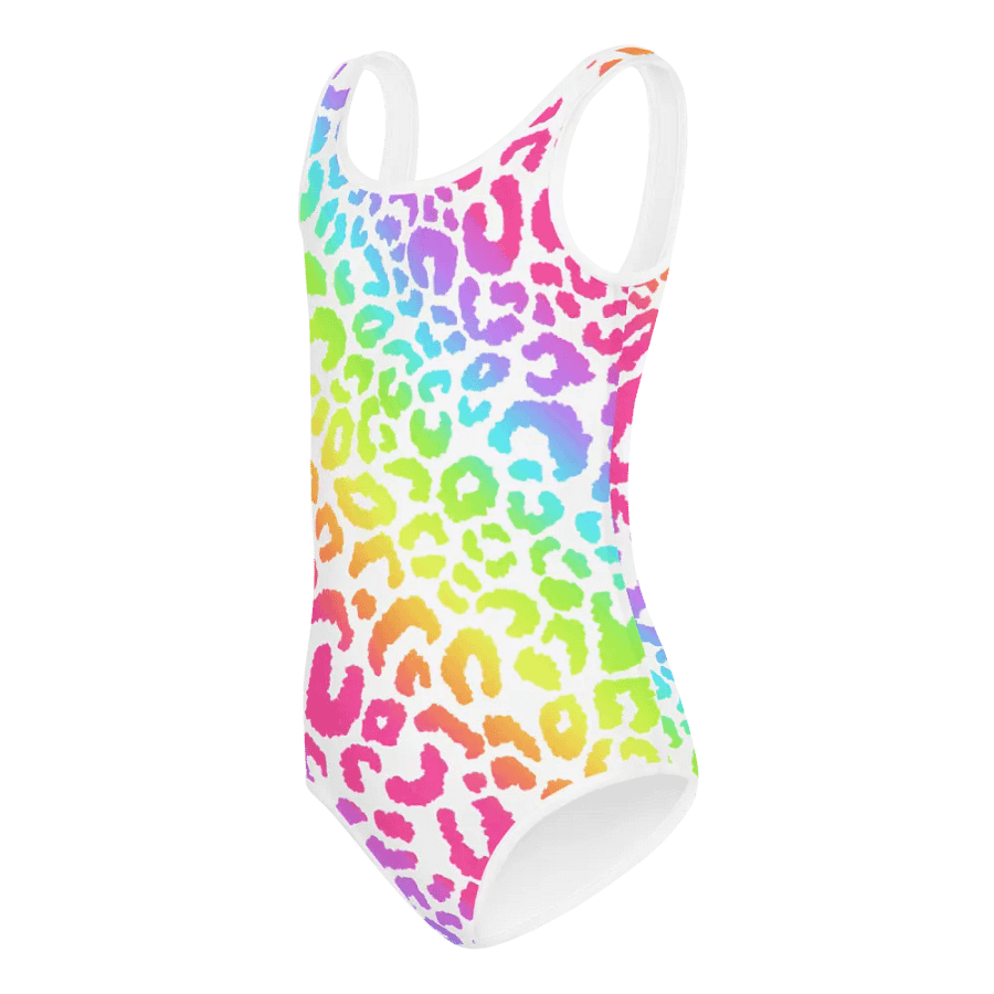 Colorful Swimsuit for Girls, White, Leopard Collection product image (5)