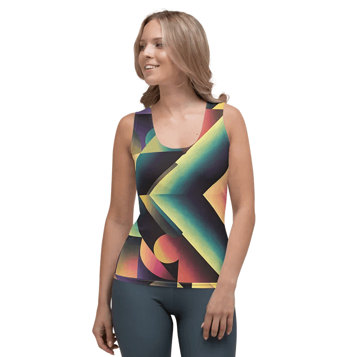 Abstract Lithographic Pattern Design Tank Top - V7 product image (1)