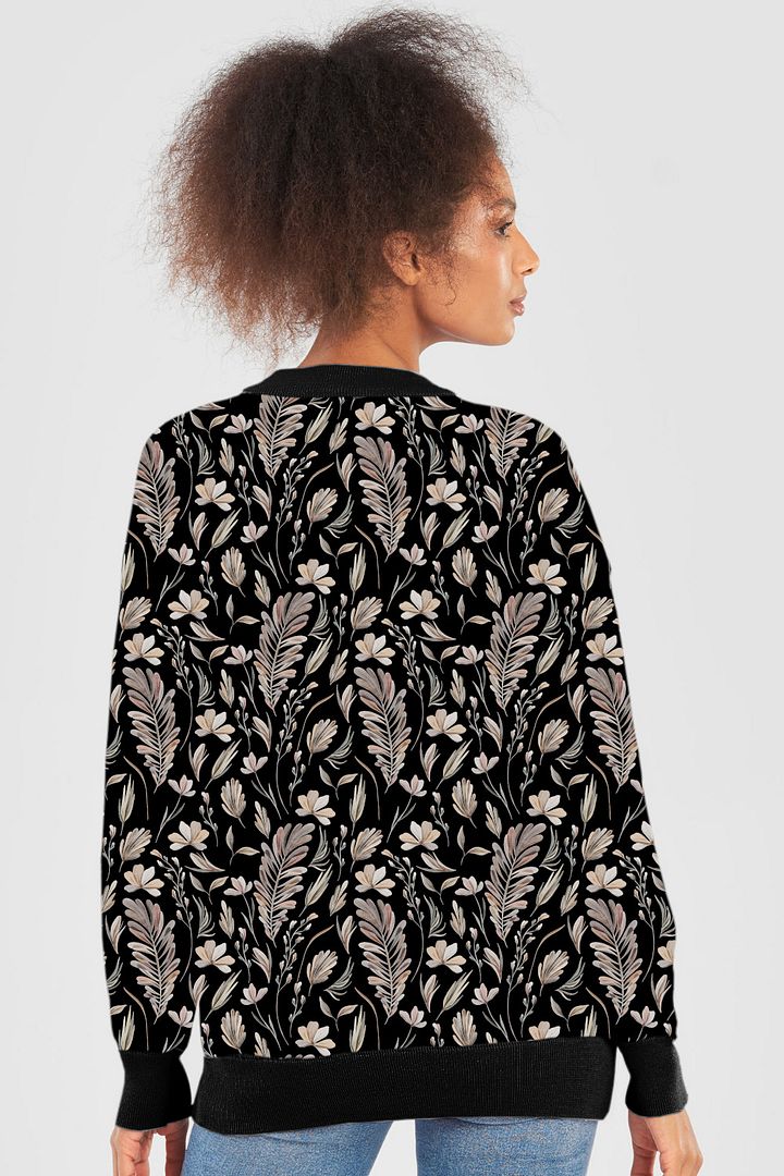 Grey Brown Leaf Sweater product image (10)