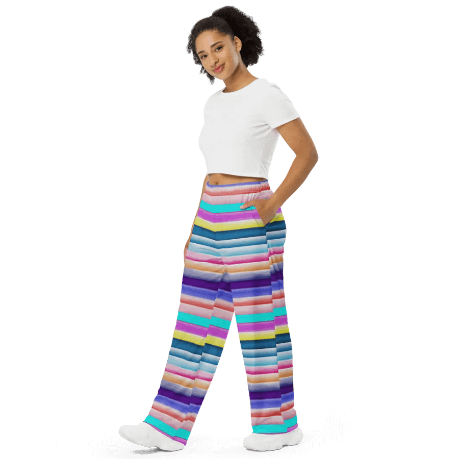 Cotton Candy Stripes Wideleg Pants product image (4)