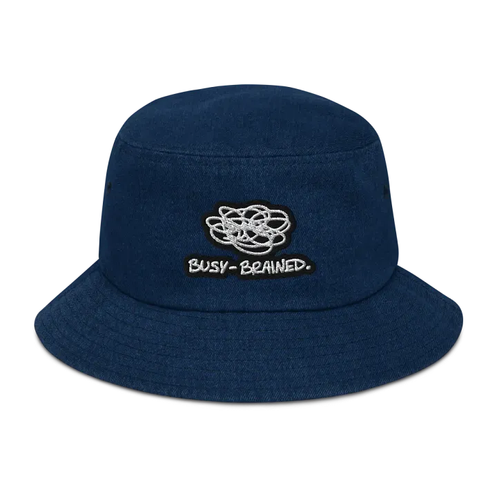 BUSY-BRAINED (bubble design 2) denim bucket hat product image (1)
