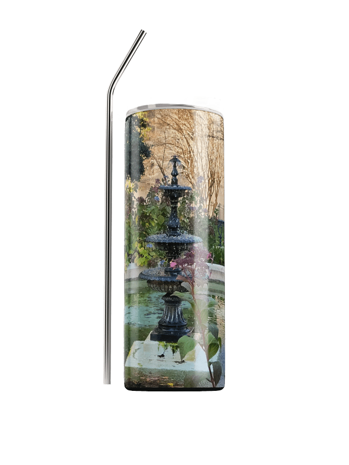 Purple Flowers Water Fountain Stainless Steel Tumbler product image (1)
