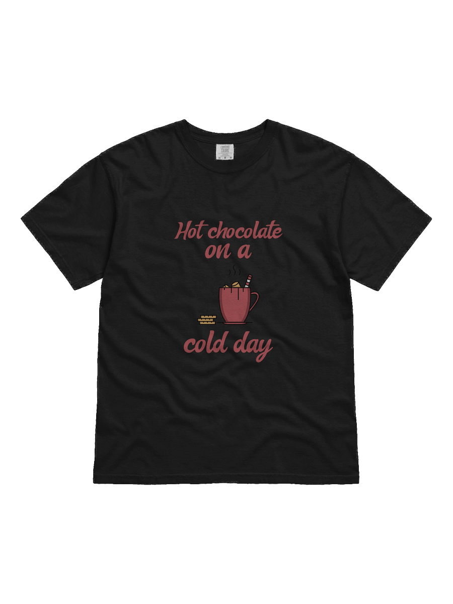 Hot Chocolate on a Cold Day T-Shirt – Cozy Winter Holiday Tee, Christmas Hot Cocoa Shirt product image (6)