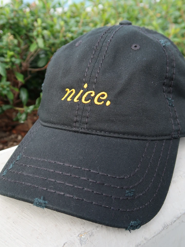 Distressed 'Nice.' Signature Dad Hat product image (1)