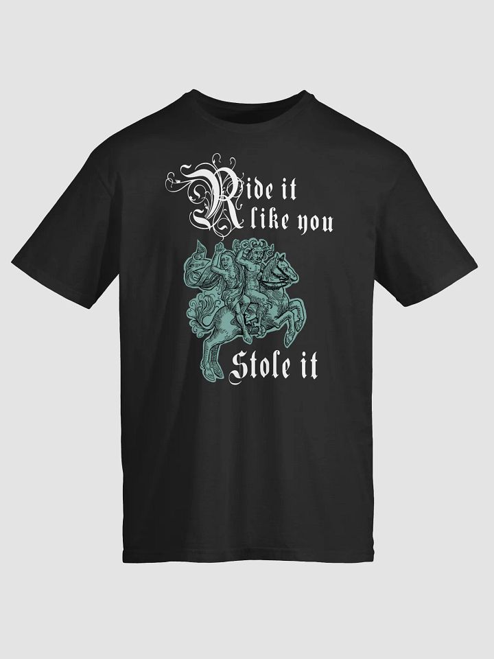 Devil on a horse weird medieval style t shirt product image (3)