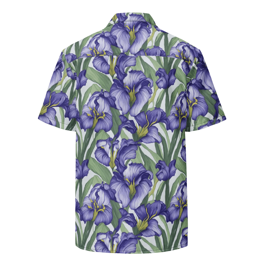 Floral Pattern Iris Flowers Hawaiian Shirts product image (2)