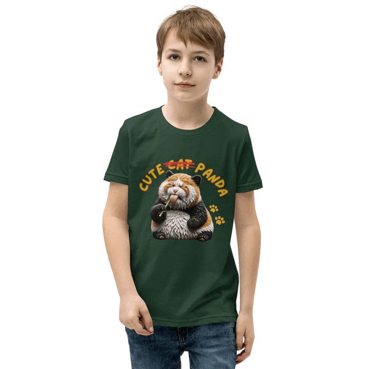 'Cute Not Cat But Panda' Youth T-Shirt 🐱🐼😄 product image (2)