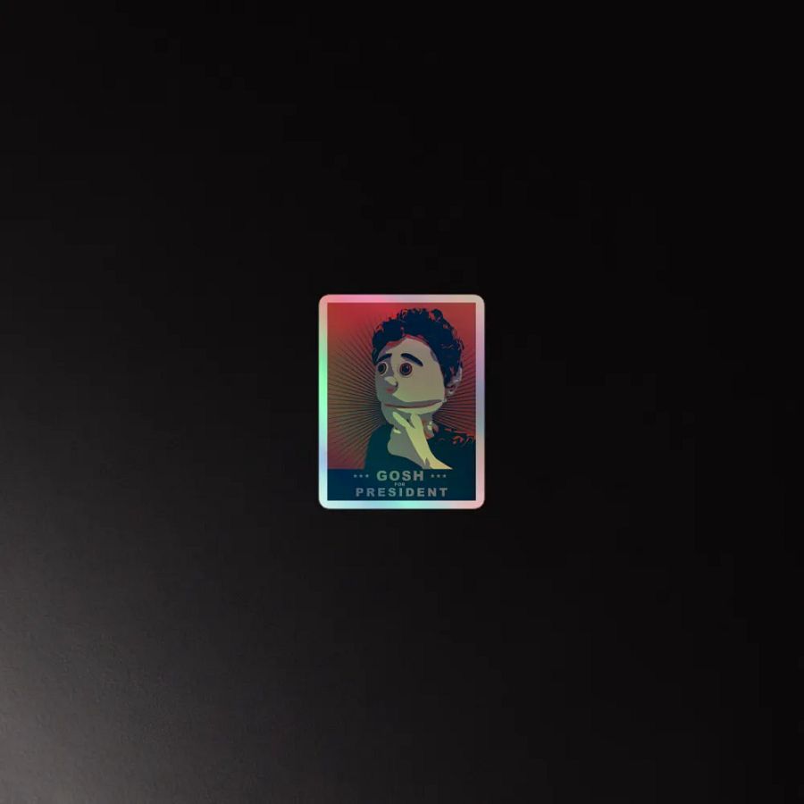 Gosh For President Holographic Sticker product image (2)