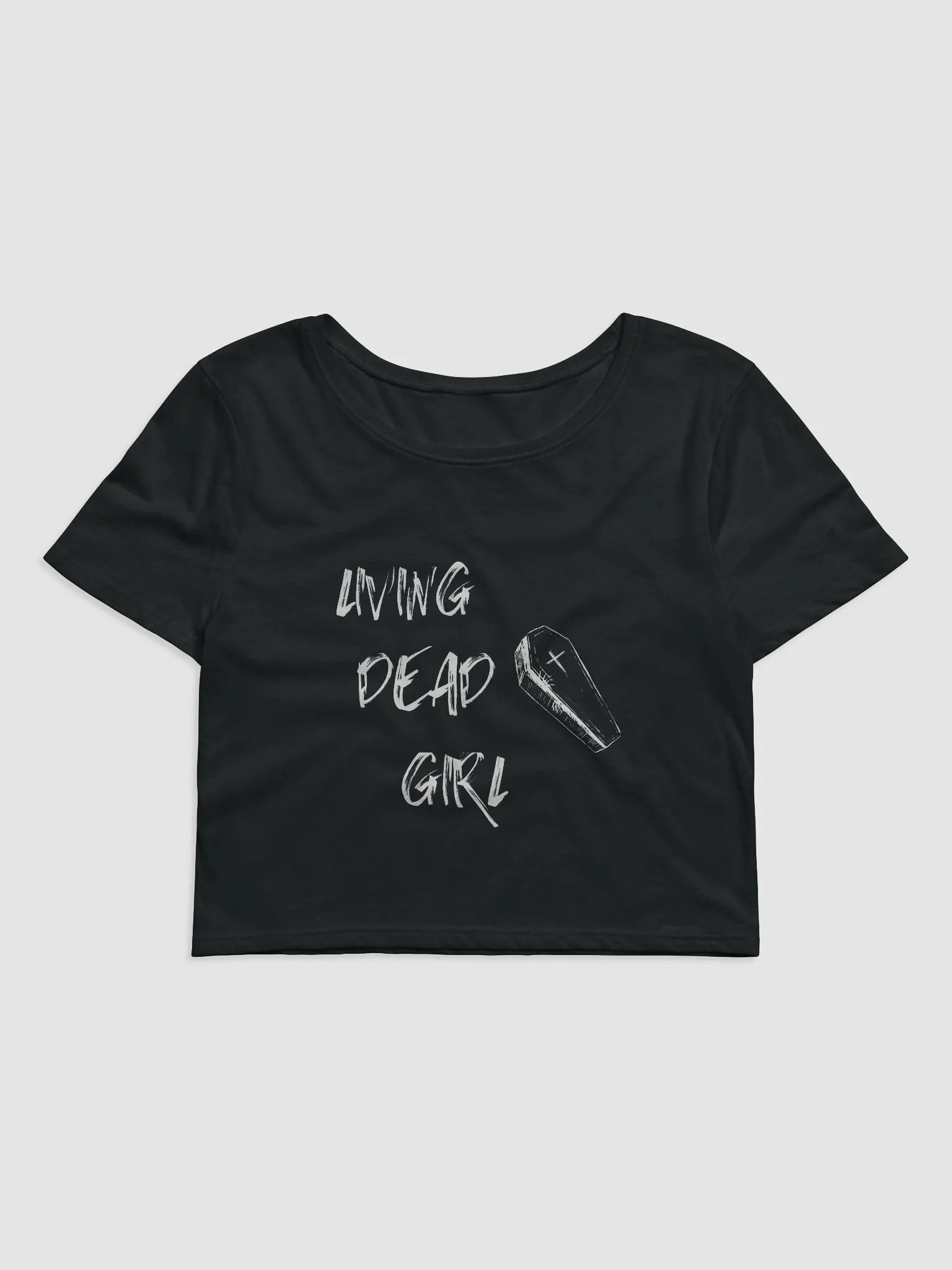 womans LDG cropped black tee product image (1)
