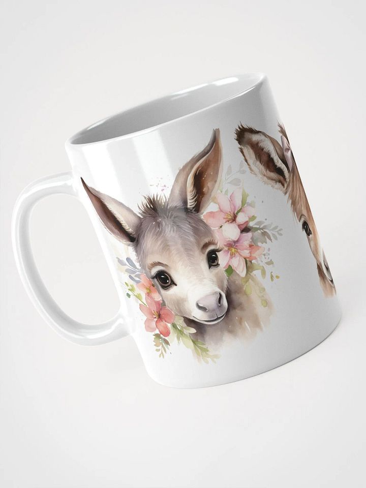 Floral Donkey Trio White Glossy Mug product image (2)