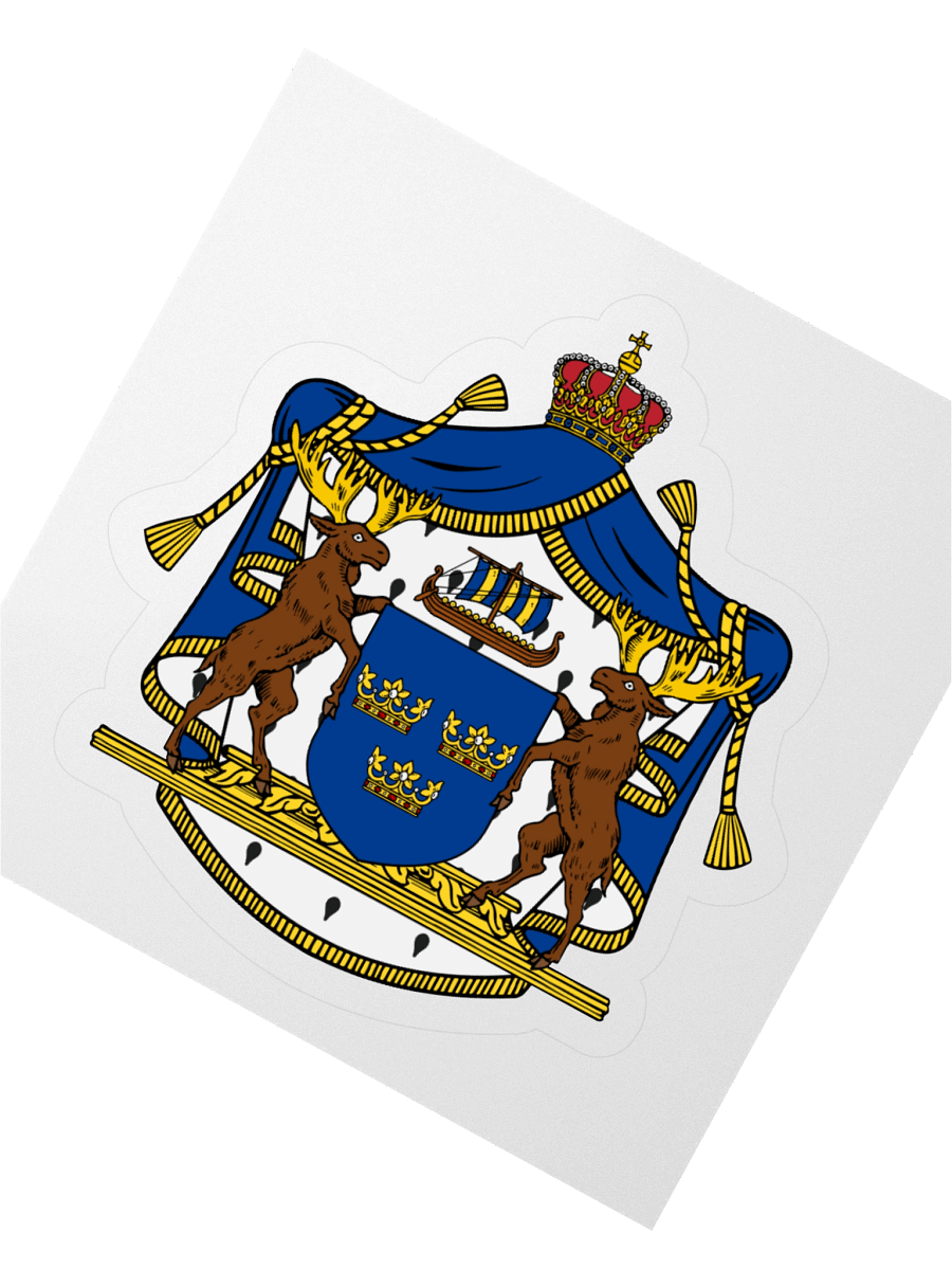 Swedish Royal Arms Kiss Cut Sticker product image (6)
