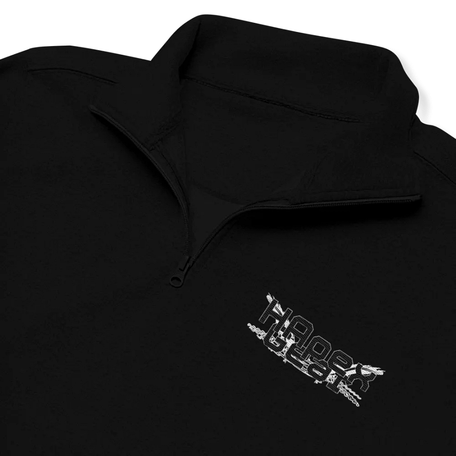 Black HApex Gear Black Logo Embroidery Unisex Fleece Pullover product image (5)