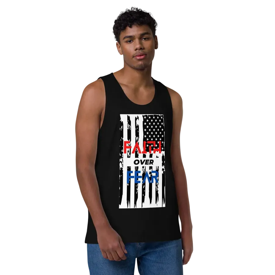 Faith Over Fear Patriotic Tank Top product image (6)