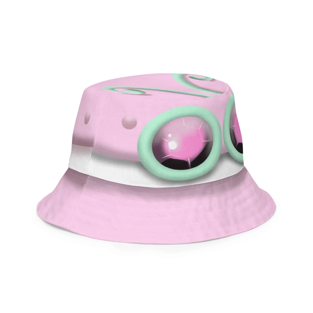 Goggle Hat Pastels - mint and pink - all over print bucket hat - reversible product image (4)