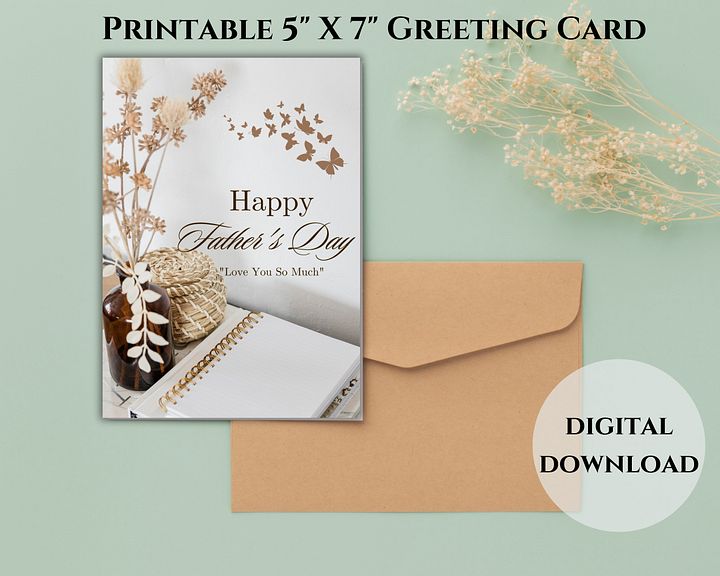 Notebooks & Butterflies Father's Day Card product image (1)