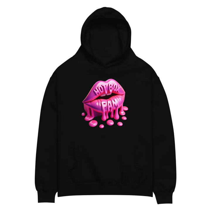 HOT BOX FAM HBF HOT PINK DRIPPING LIPS HOODIE product image (2)