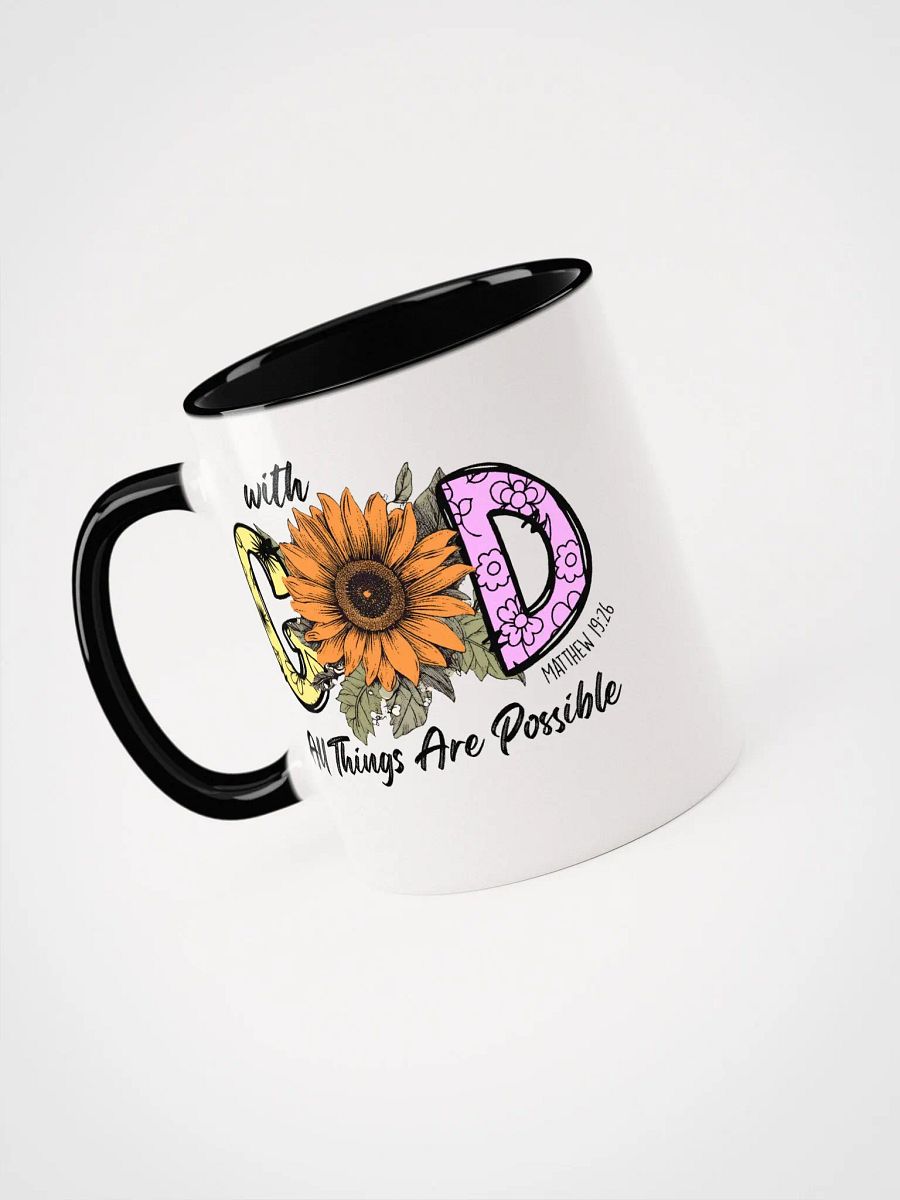 Sunflower Faith: 'With GOD' Coffee Mug product image (4)