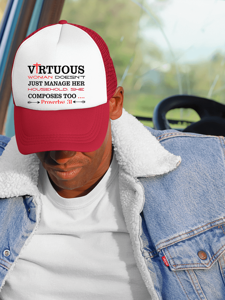 Virtuous Woman Inspirational Form Trucker Hat product image (1)