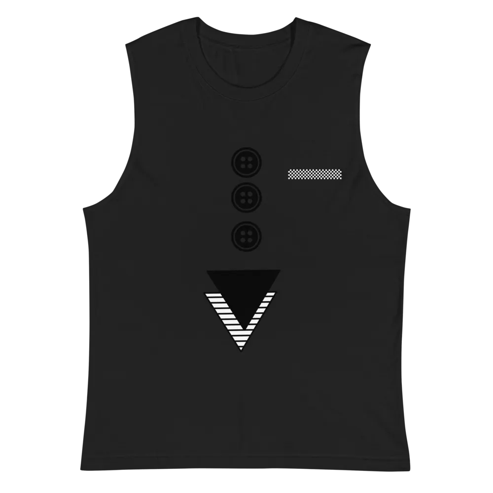 Triangles with buttons and hankie Muscle Tank product image (3)