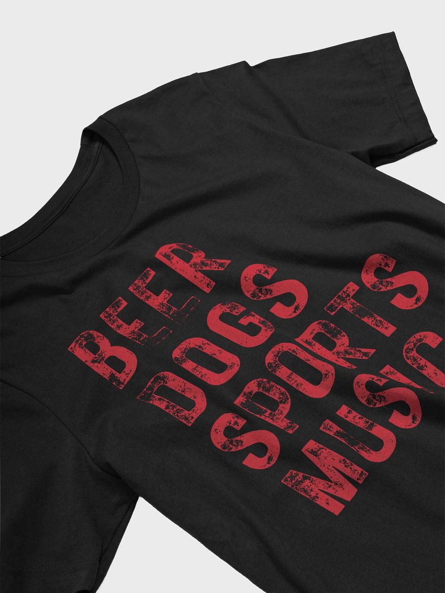 Beer Dogs Sports Music T-Shirt - Outrageously Fun Solid Red BDSM Gift Tee product image (3)