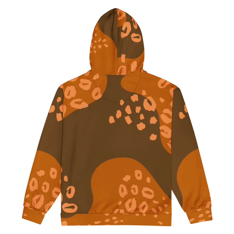 Flowing Orange Spots Unisex Zip Hoodie product image (10)
