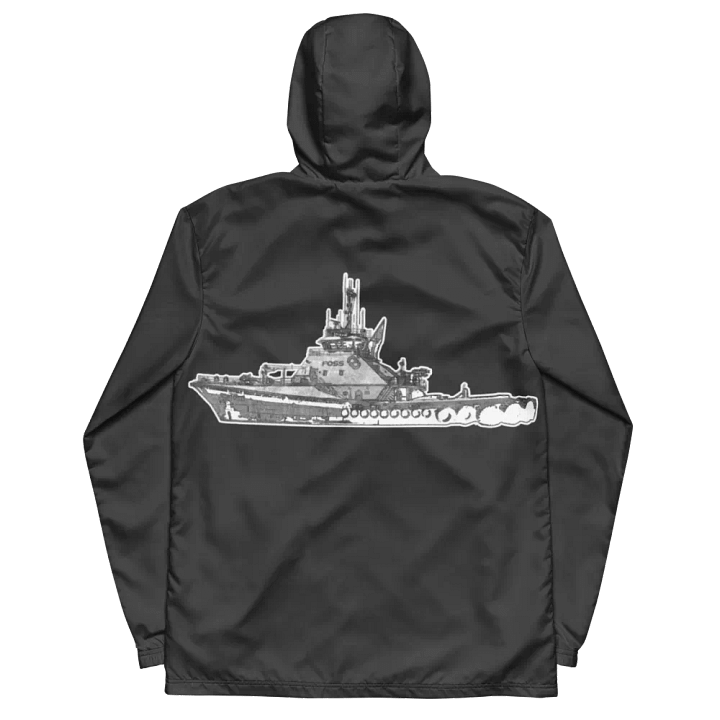 Gray Foss tug Sketch Windbreaker product image (1)
