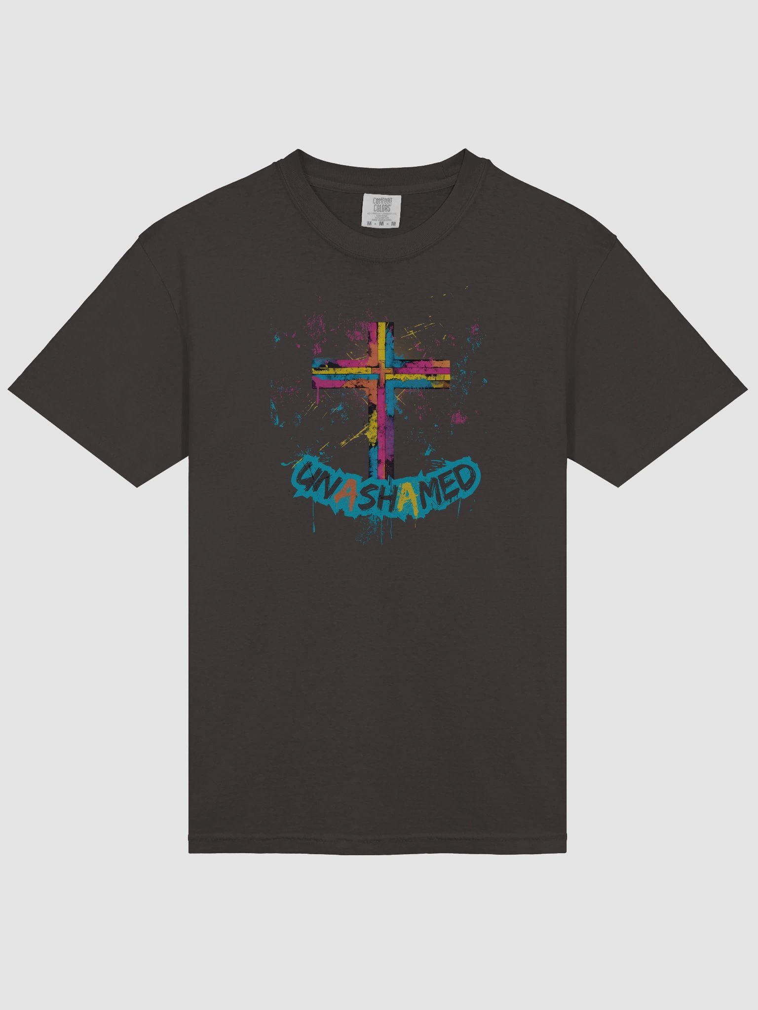 Unashamed Ro 1:16 Cross T-Shirt - Unisex Comfort Colors fit product image (22)