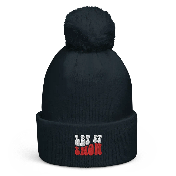 Playful 'Let It Snow' Pom-Pom Beanie product image (1)