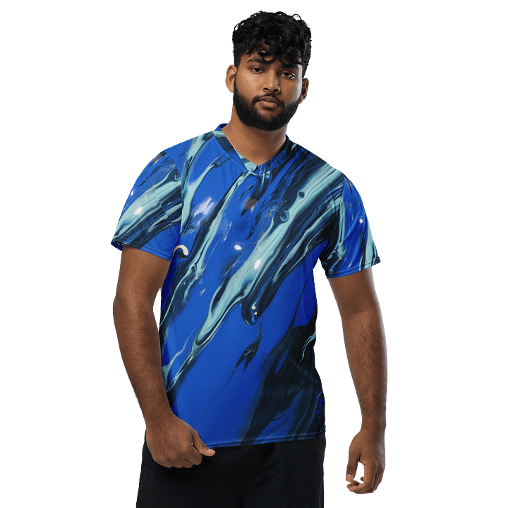 Blue Waves of Pouring art - All over print product image (1)